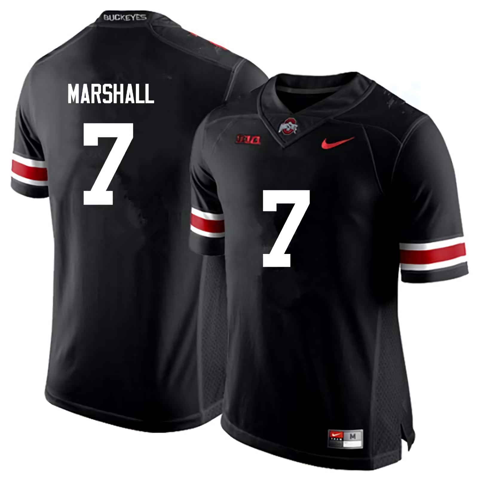 Jalin Marshall Ohio State Buckeyes Men's NCAA #7 Nike Black College Stitched Football Jersey MAZ4856YZ